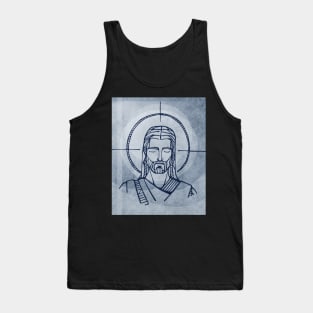 Jesus Christ pencil and ink illustratioin Tank Top
